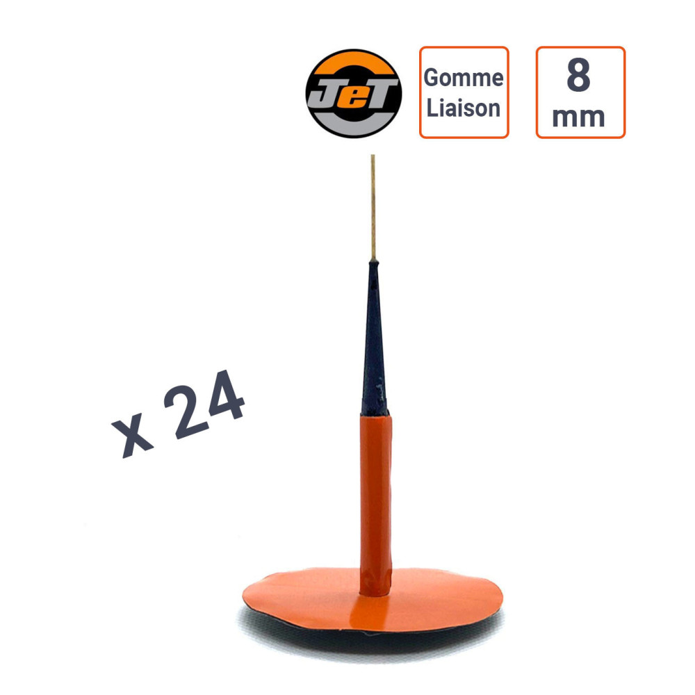 Chevilles Champignon 8mm + gomme de liaison JET par 24 ex.