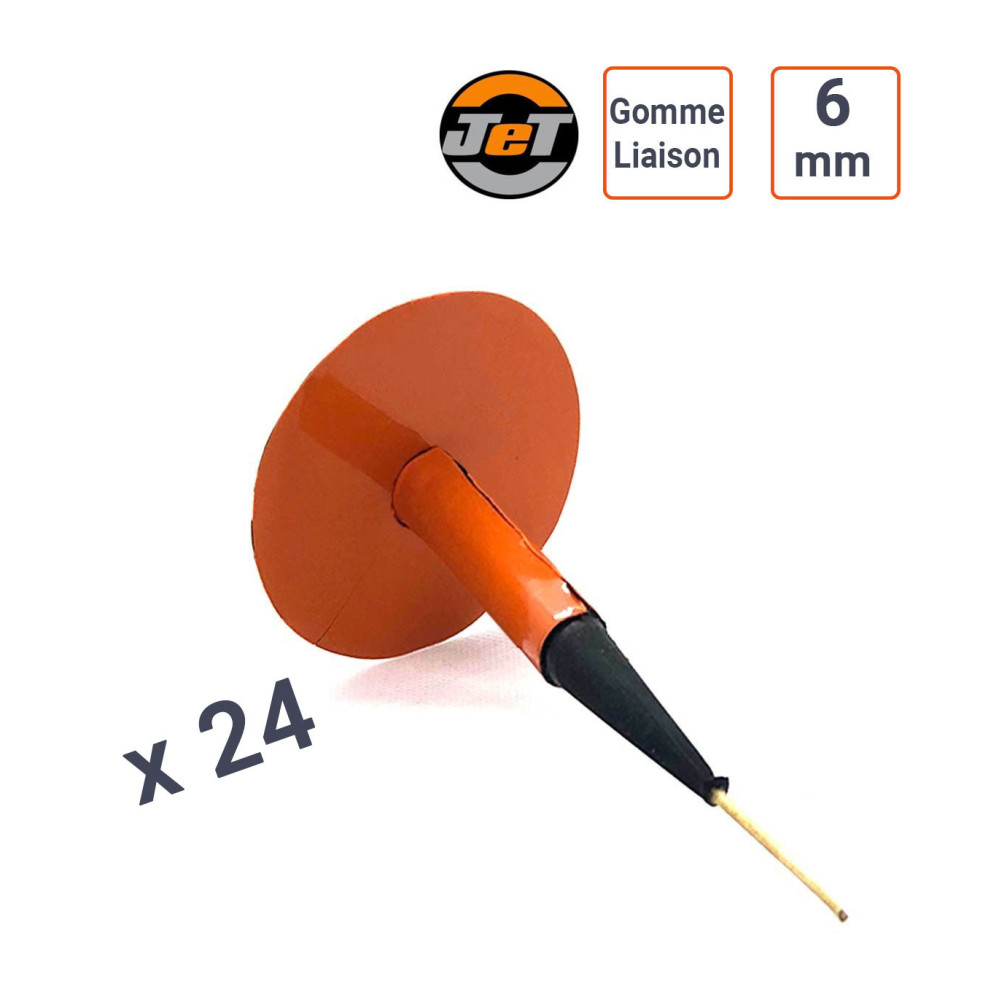 Chevilles Champignon réparation 6mm + gomme de liaison JET - par 24 ex.