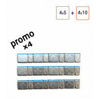 Pack de 4 Boites Masses autocollantes 4x5gr + 4x10gr.