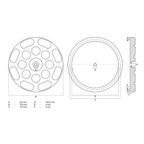 schema Tampon de cric roulant diamètre 120 mm