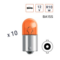 Ampoule RY10W 12V tube Culot BA15S - boite de 10 ex.