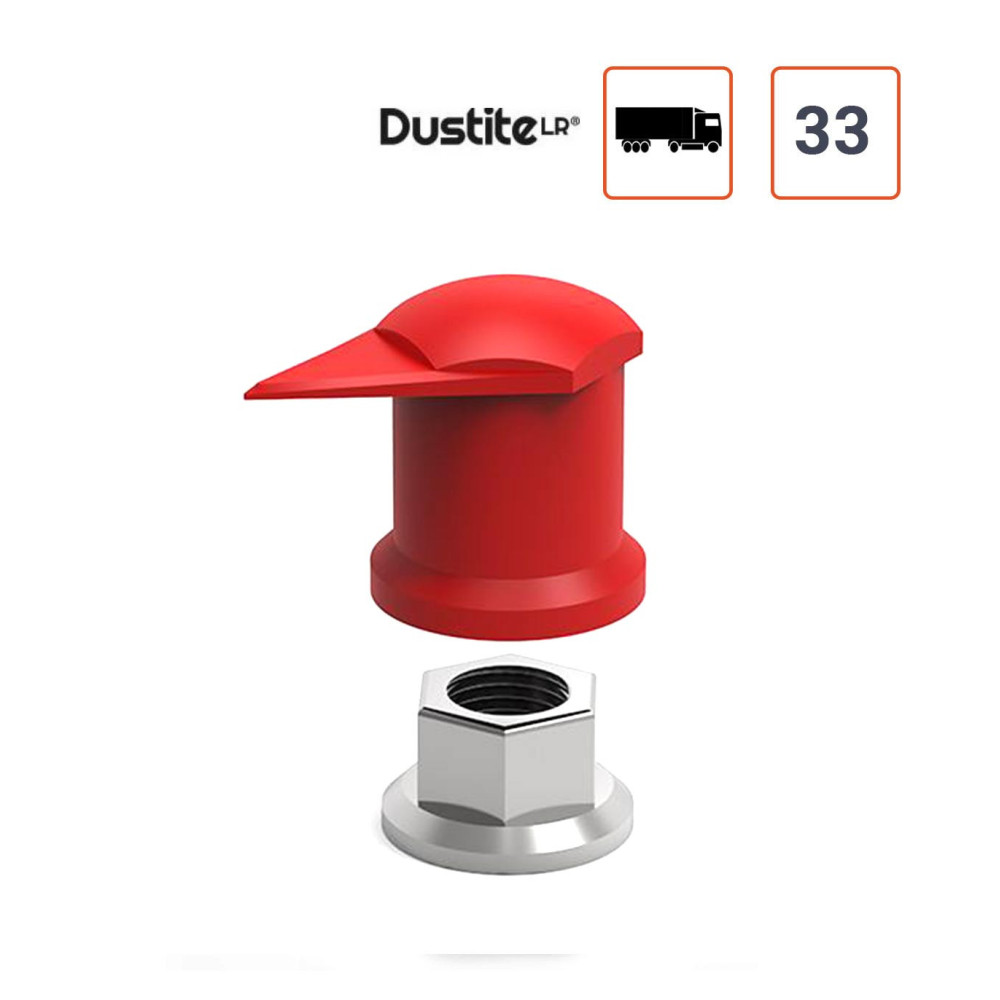 Dustite LR 33mm Témoin de desserrage de roue ROUGE - 50 ex.