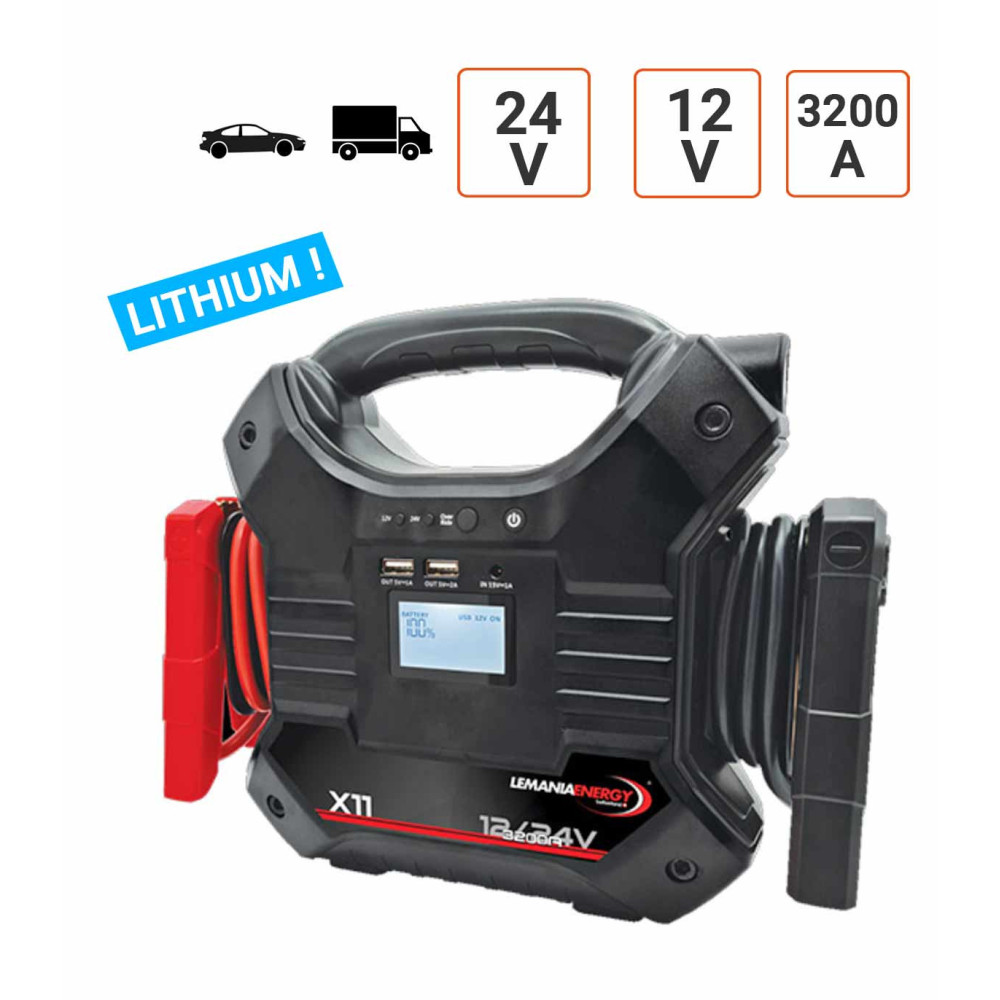 Booster Lemania au LITIHUM 12V 24V  et 3200 A de Qualité Suisse