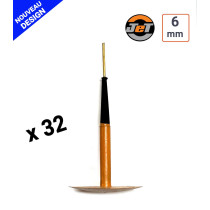 Chevilles Champignon de réparation pneu en 6mm - par 32ex.