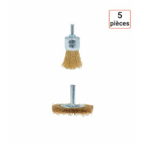 Lot de 5 brosses métalliques