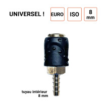 Raccord rapide coupleur tuyau 8 mm UNIVERSEL