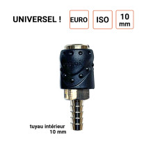 Raccord rapide coupleur tuyau 10 mm UNIVERSEL