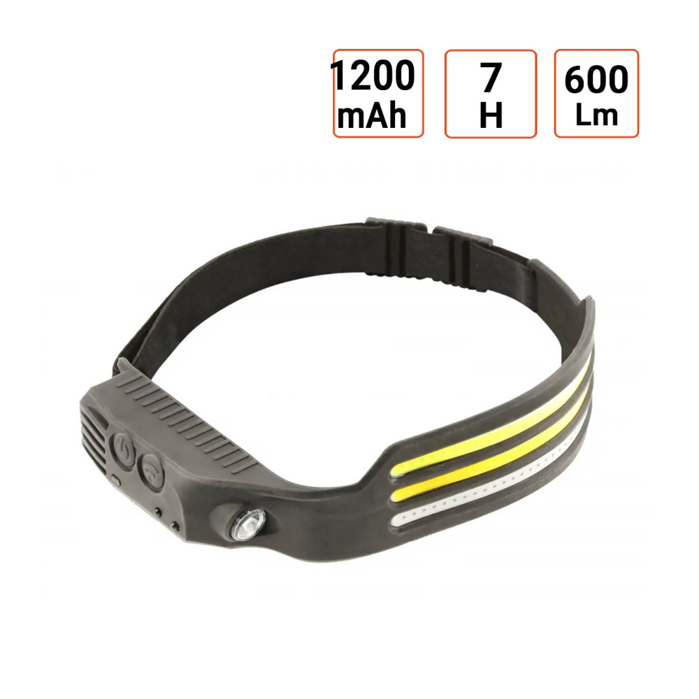 Bandeau frontale LED COB intelligent 10 fonctions 600 Lumens