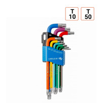 Clé Torx longues T10 à T50 en couleurs 9 pièces