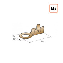 100 Cosses à oeillet 0.8-2.0mm² - M5 x 0.6mm