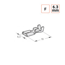 200 Cosses plates 6.3 mm x 0.4 Femelle.