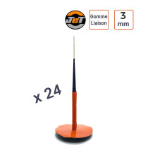 Chevilles Champignon réparation 3 mm + gomme de liaison JET - par 24 ex.