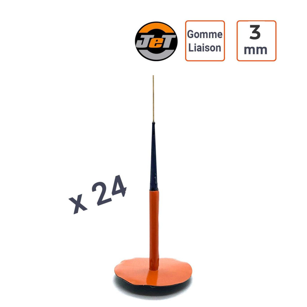 Chevilles Champignon réparation 3 mm + gomme de liaison JET - par 24 ex.