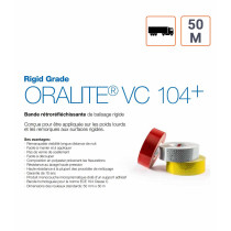 Bande contour réfléchissante ROUGE ECE 104 pour camion
