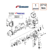 schema Clé à chocs 1 pouce Poids Lourds bec court Schrader