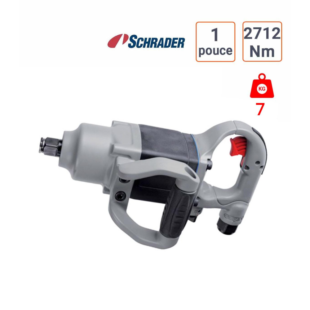 Clé à chocs 1 pouce Poids Lourds bec court Schrader