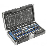 Coffret douilles et cliquet 1/4 de 34 pièces Qualité PRO