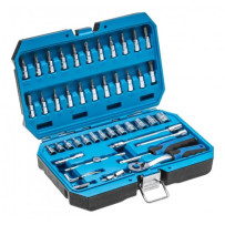 Coffret d'outils et cliquet 1/4 pouce 46 pièces en  CrV