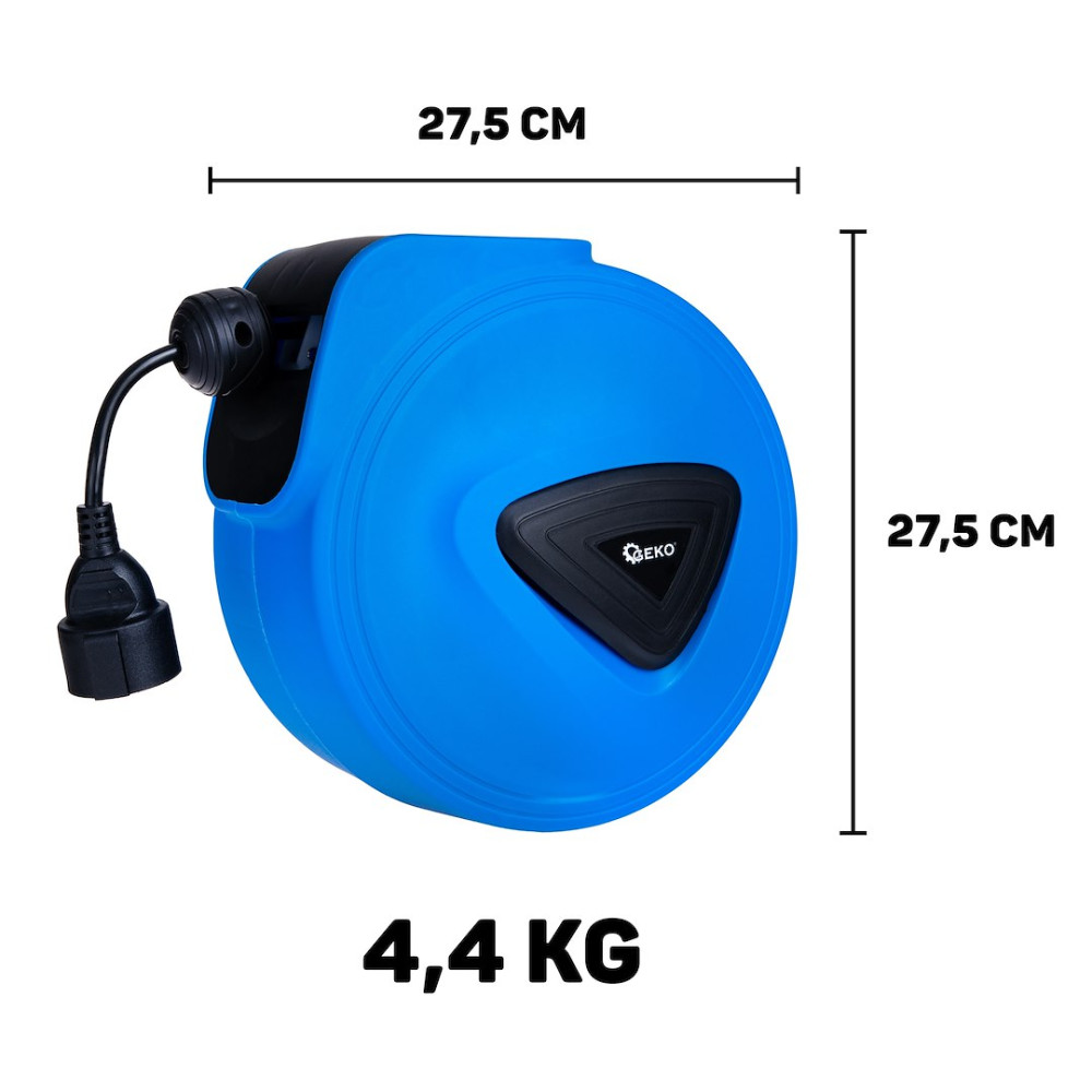 Enrouleur de câble électrique automatique 15 m + 1.5 m