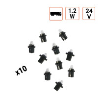 Ampoules Tableau de Bord 1.2W culot B8.5d 24V - Boite de 10 ex.