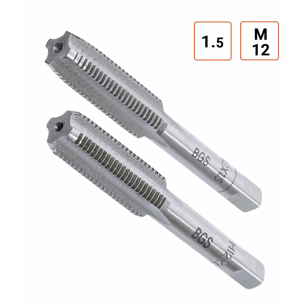 Tarauds  M12 x 1,5 par 2 pièces