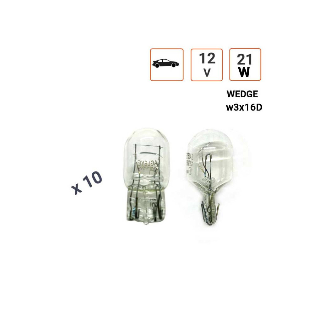 Ampoule Wedge 12V W21W type T20  Boite de 10 ex.