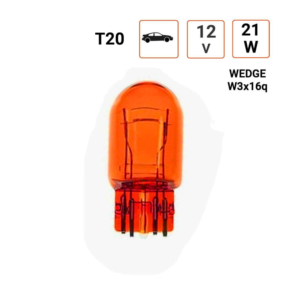 Ampoule Wedge WY21W 12V type T20 - Boite de 10 ex.