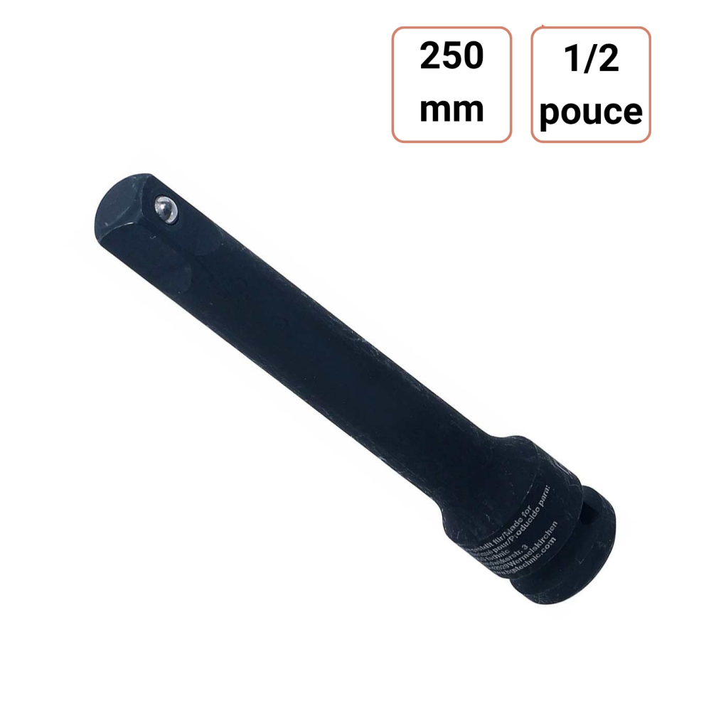 Rallonge à choc en 1/2 pouce longueur 250 mm