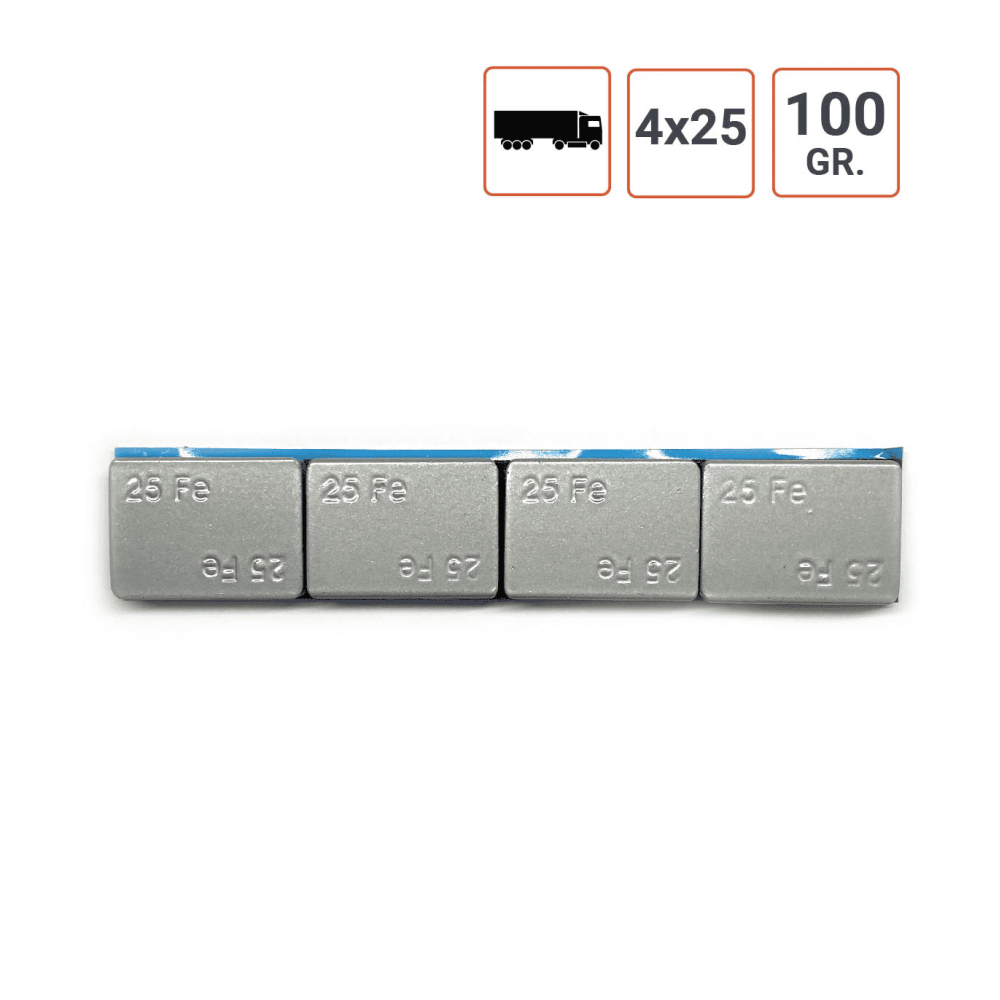 Masses adhésives Poids Lourds 100 Gr (4 X 25) par 10 ex.