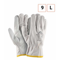 Gants de travail en cuir pleine fleur 100% naturel taille L 9