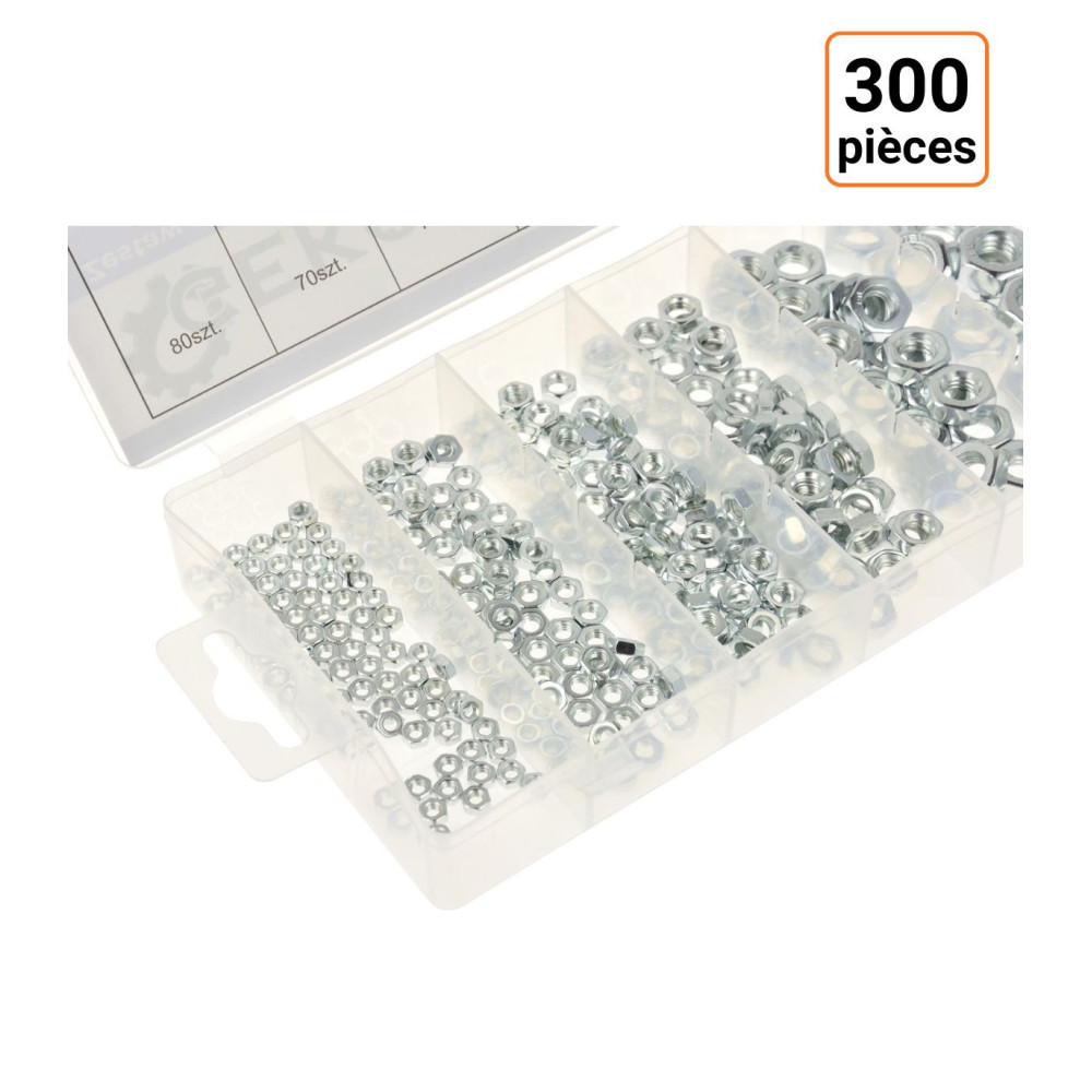 Lot de 300 écrous en acier inoxydable