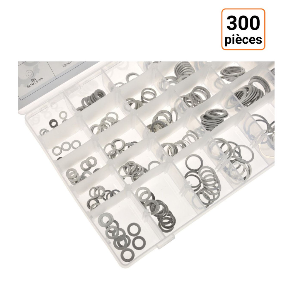 Lot de 300 rondelles en aluminium