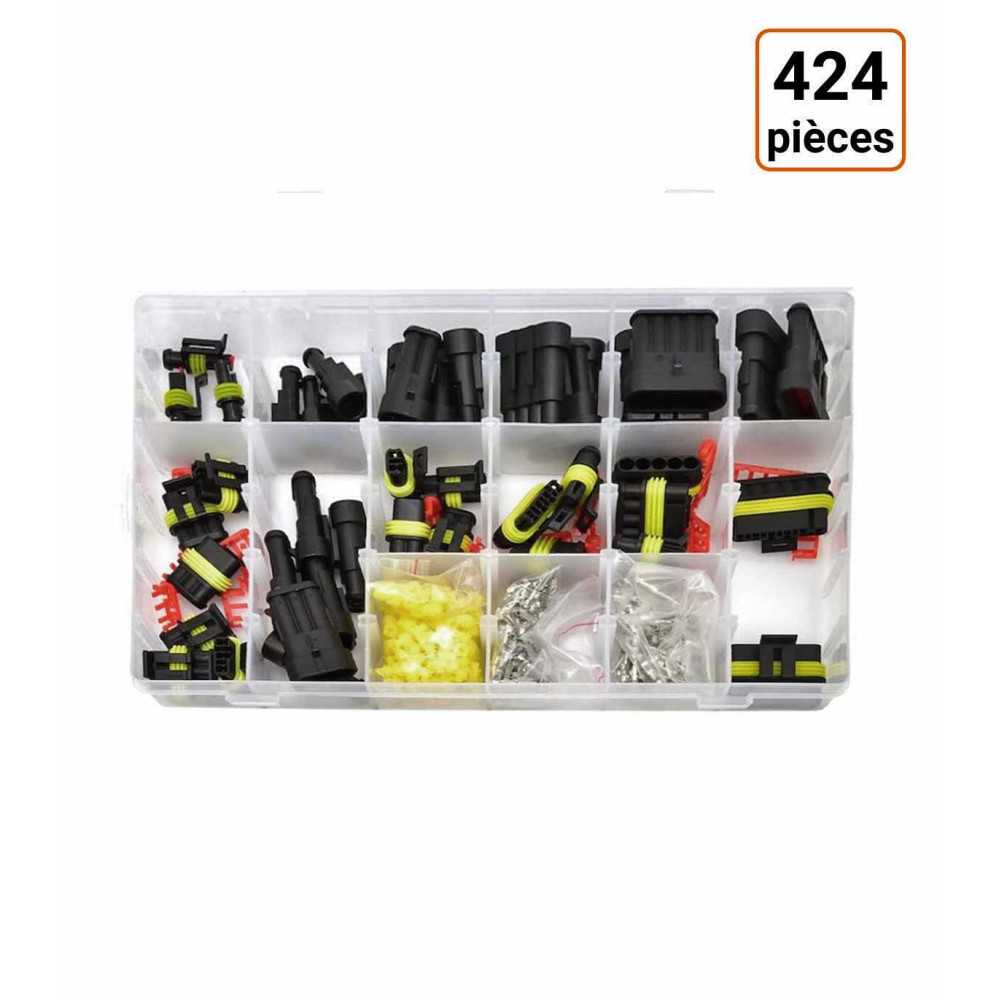 Lot de 424 connecteurs électriques