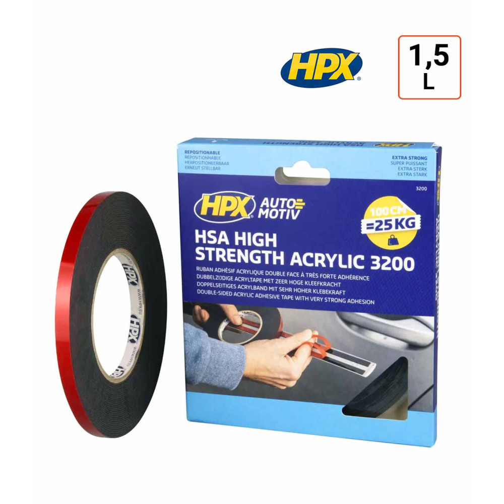 Ruban adhésif double face marque HPX longueur 10 m