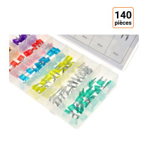 Coffret assortiment de 140 mini fusibles