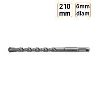 Foret à béton SDS+ en 210 mm doté de 4 taillants diamètre 6 mm