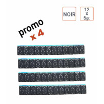 Pack de 4 boites de masses autocollantes 12x5 gr NOIRES
