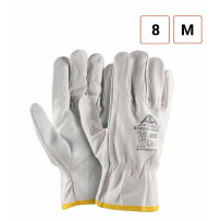 Gants de travail en cuir pleine fleur 100% naturel taille M 8