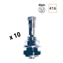 Valve TR 416 S laiton nickelé - diam 11.5 mm par 10 ex.