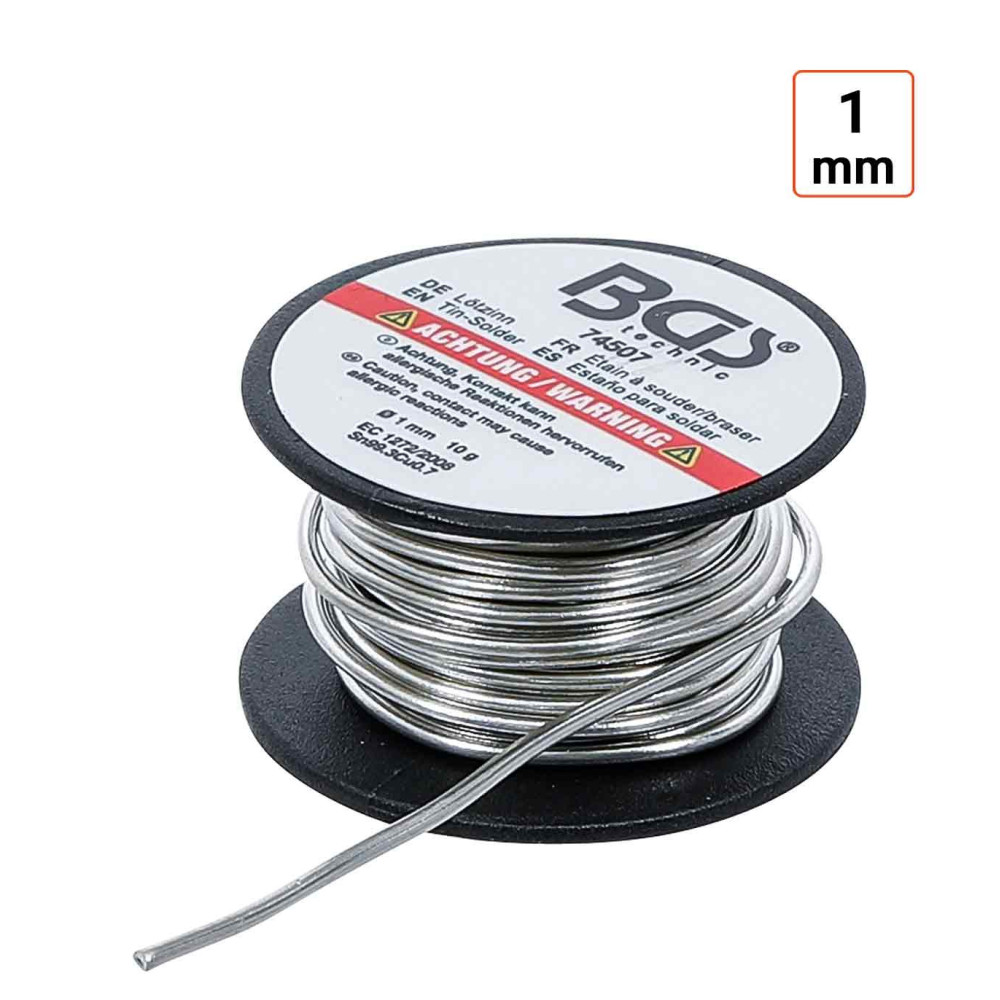Étain à souder ou à braser en rouleau de diamètre 1mm