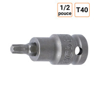 Douille 1/2 pouce à embout à chocs Torx T40
