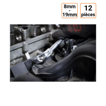 Jeu de 12 clés à pipe 8 à 19 mm