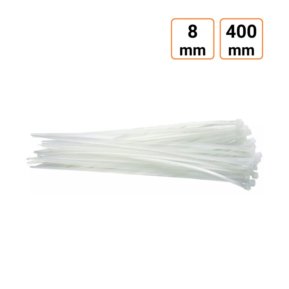 Colliers plastique type Colson Rilsan 8 mm x 400 mm par 30 ex.