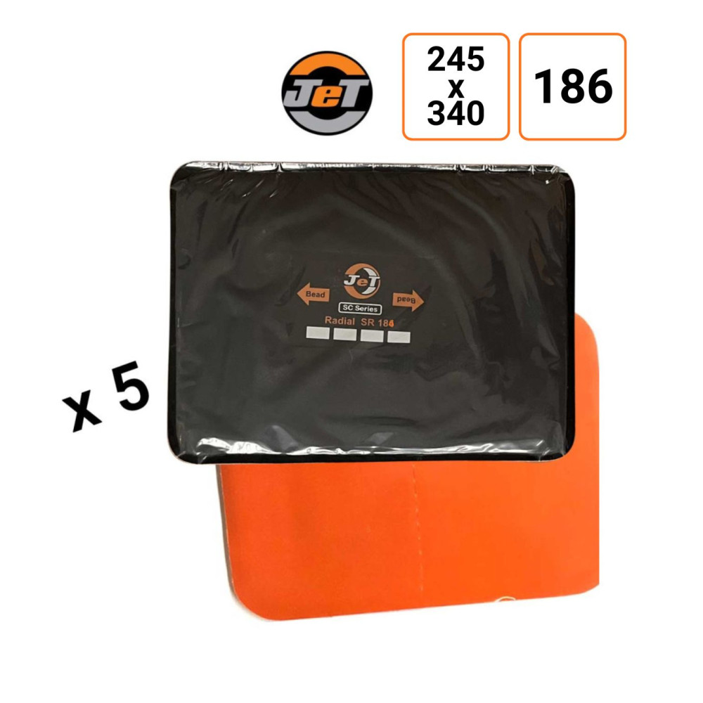 Emplâtre radial SR186 en 245x340 mm JET par 5 ex.