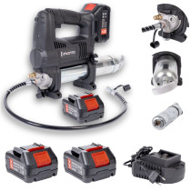 Pompe à Graisse sans fil 20 V + 2 Batteries de 4.0 Ah Invento
