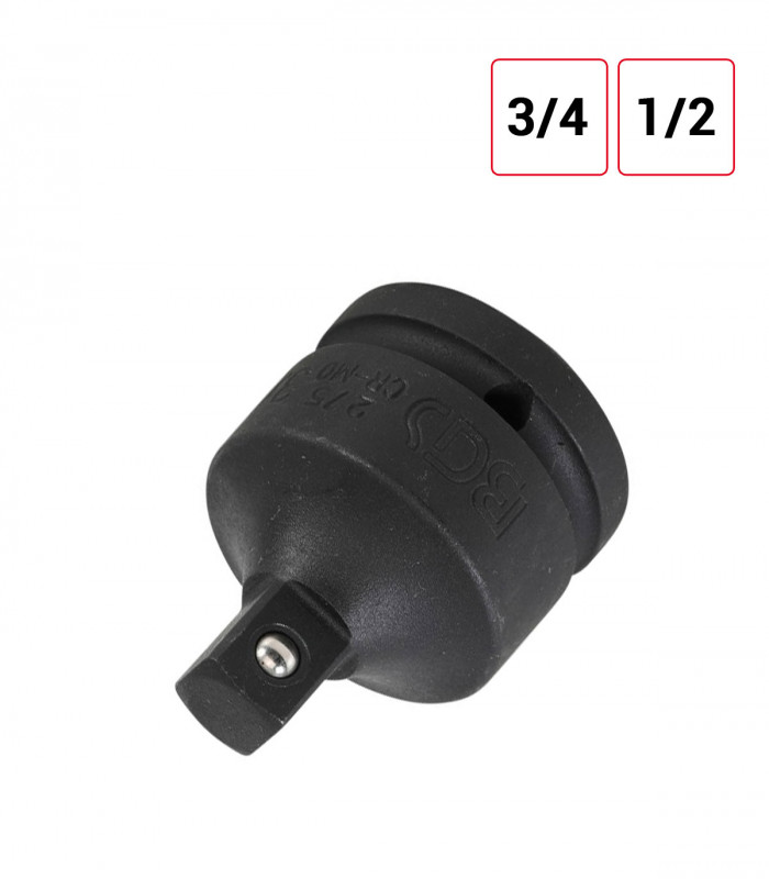 adaptateur-réducteur clé à chocs 3/4 F vers 1/2 pouce M