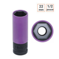 Douille à chocs 1/2 pouce ultra mince en 22 mm avec protection