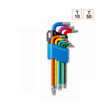 Clé Torx longues T10 à T50 en couleurs 9 pièces