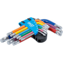 9 clés torx multicolore courtes T10 à T50 - 1