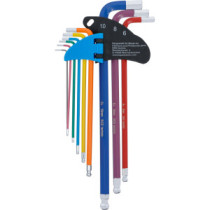  9 clés allen multicolore extra longues 1